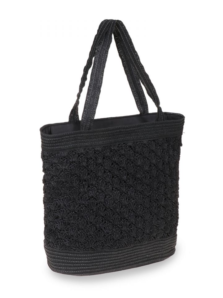 תיק קש PROMO בצבע שחור